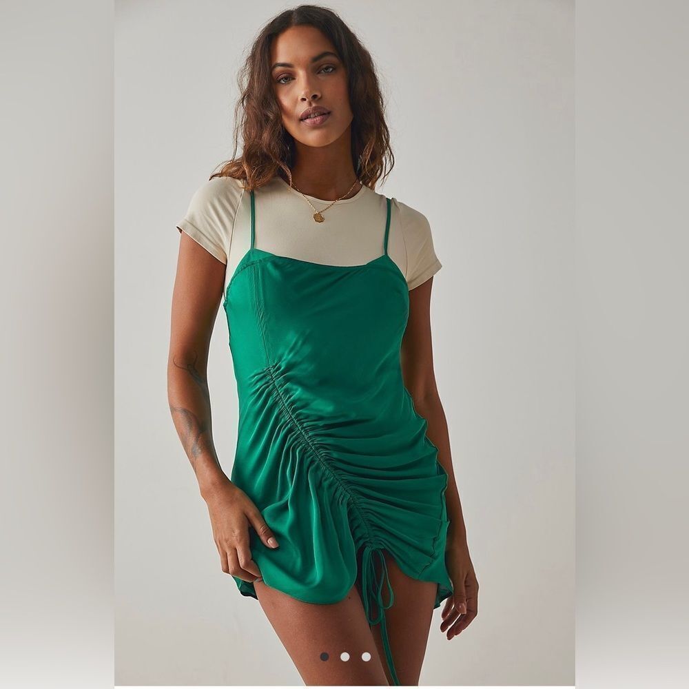Free People Be My Mini Slip Brand New with Tags Size Small Color Green Bee